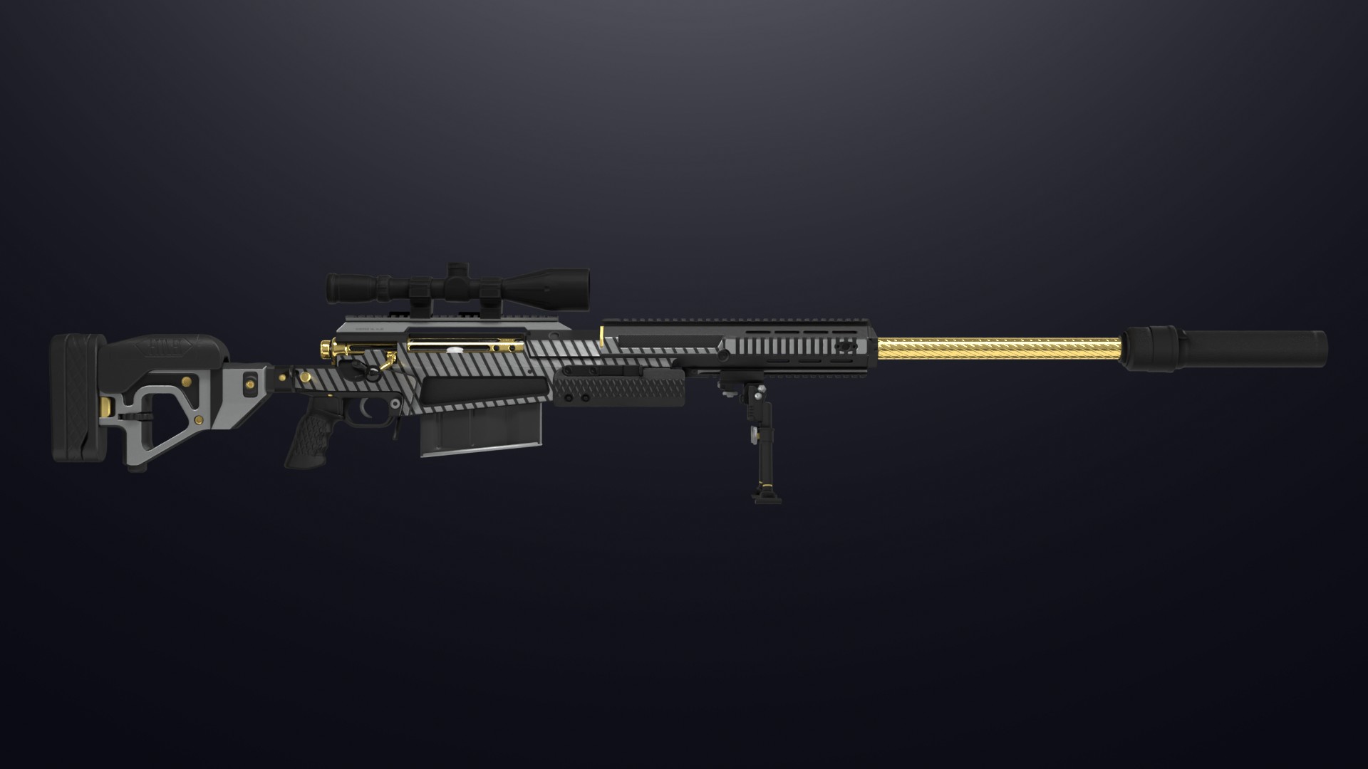 AX-50 | Gold Carbon Mod
