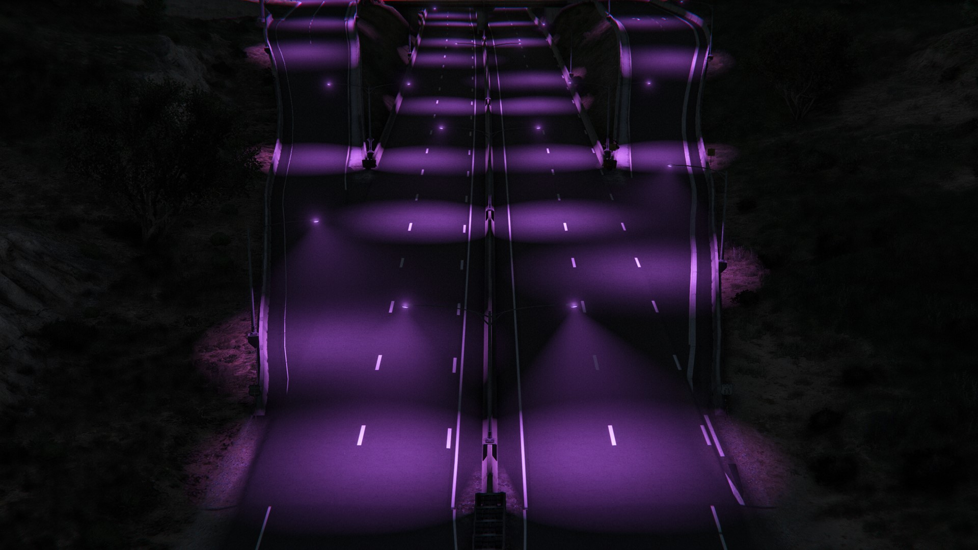 Purple Streetlights Mod
