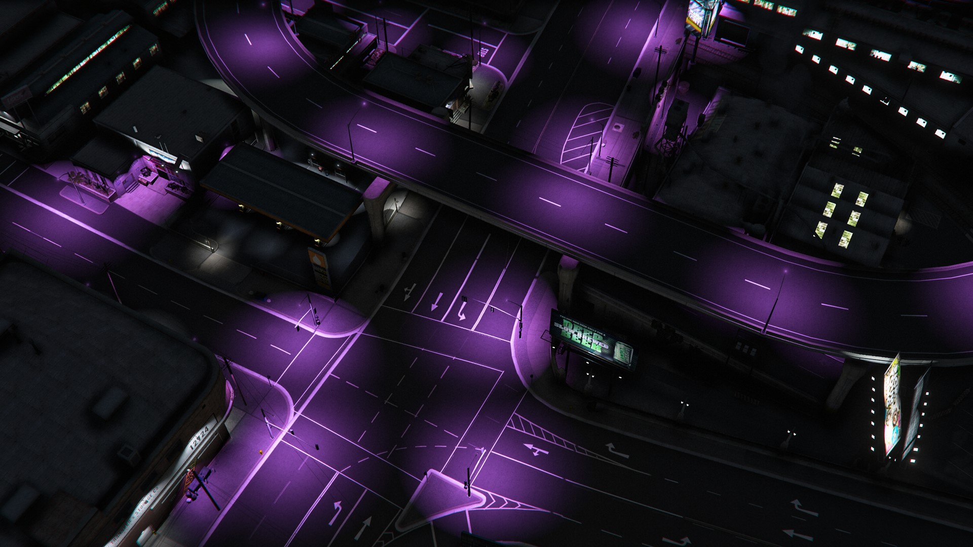 Purple Streetlights Mod