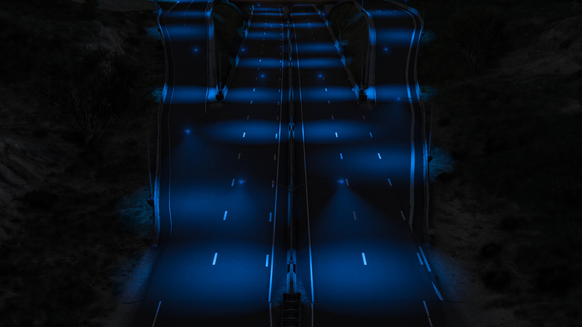Blue Streetlights Mod
