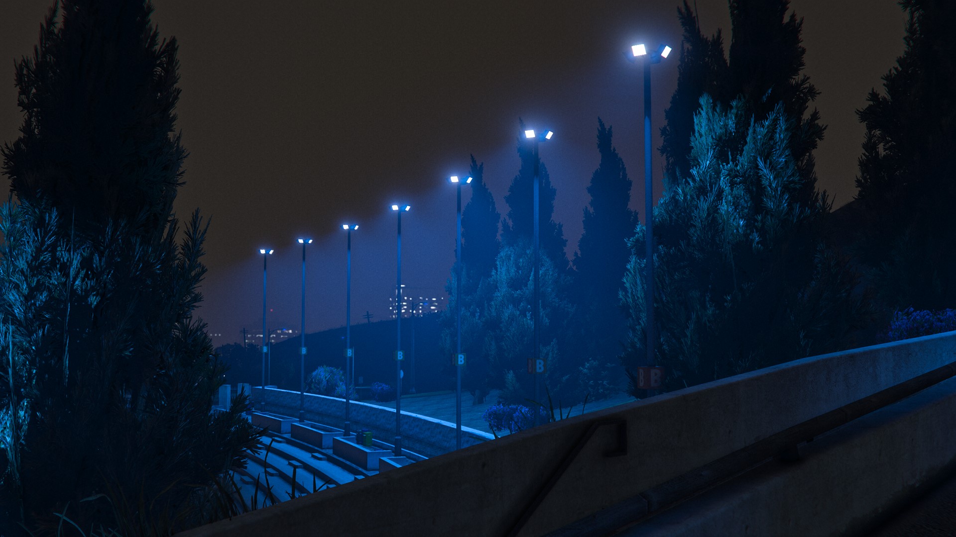 Blue Streetlights Mod
